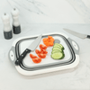 KitchenMate Non-Slip, Foldable Chopping Board With Collapsible Washing Basket